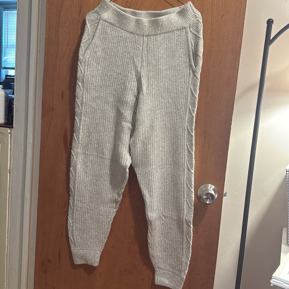 Express cable knit jogger pants
